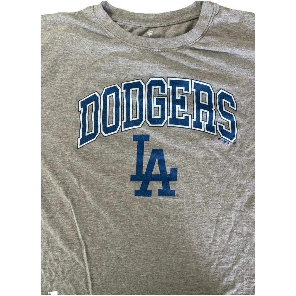 Fanatics LA Los Angeles Dodgers T Shirt Mens 3XL Gray Blue Graphic MLB Baseball